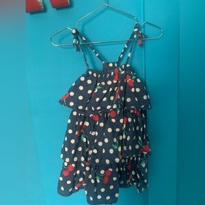 Tucker + Tate polka dot cherry dress, size 18 months.